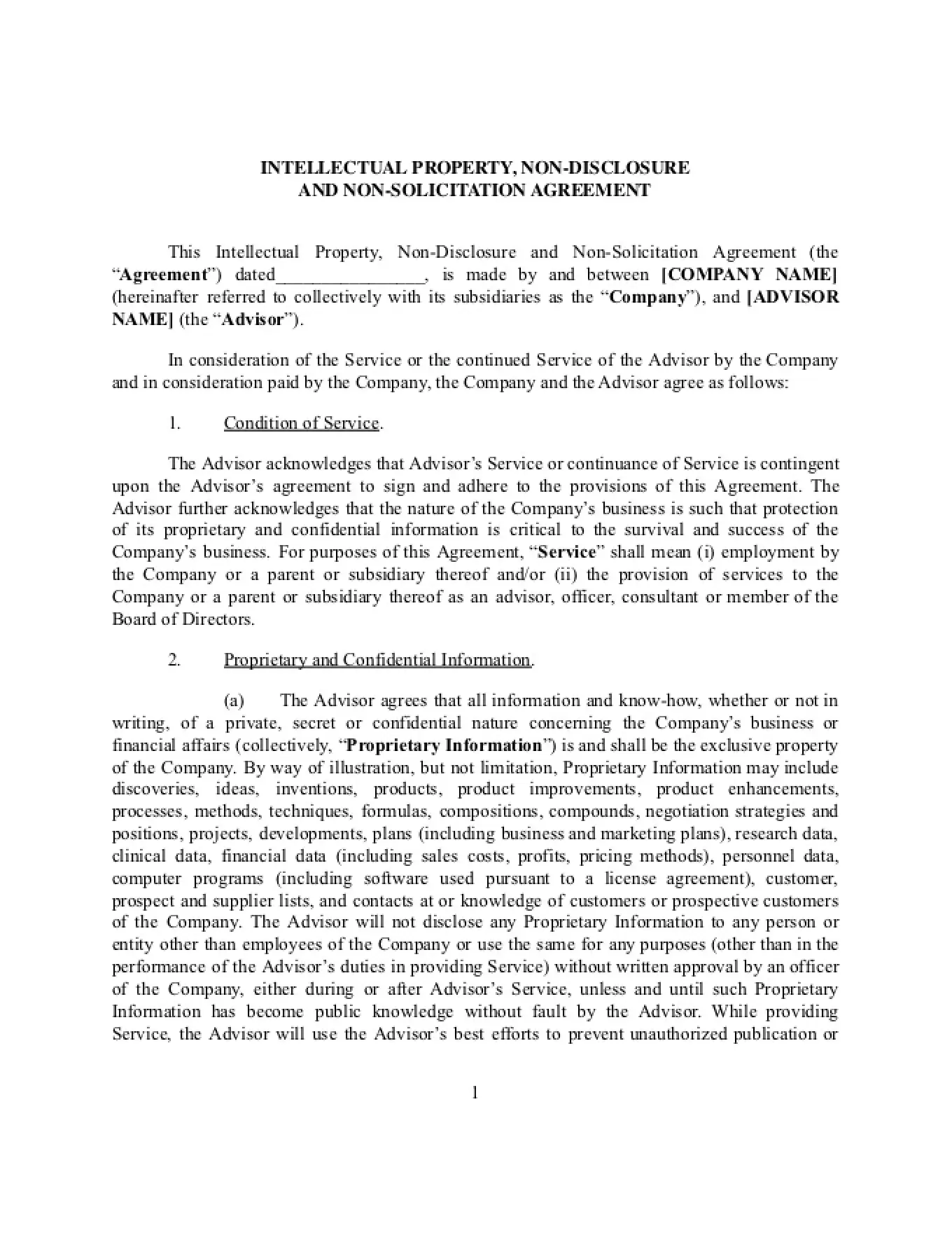 Intellectual Property Agreement